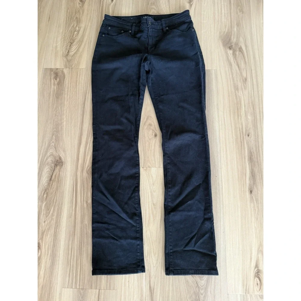 Lauren Ralph Lauren Jeans Co Modern Straight Curvy‎ Jeans 8 Black